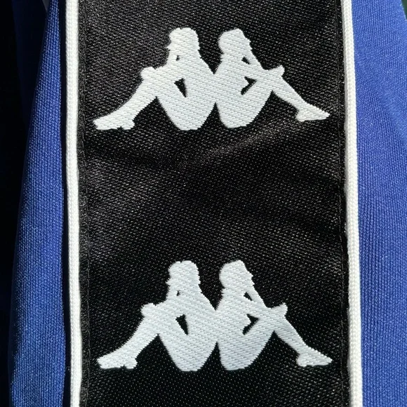 KAPPA—VTG Two-Piece Quarter-Zip Tracksuit—Mens XL—Blue, Black & White—Omni Logos